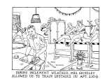 During Inclement Weather, Mrs. Grindley Allowed Us To Train Upstairs In Ap… - New Yorker Cartoon Premium Giclee Print by Glen Baxter