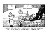 "One Glance Into The Kitchen Confirmed My Deepest Suspisions. "They Were C…" - New Yorker Cartoon Premium Giclee Print by Glen Baxter