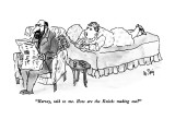 "Harvey, talk to me.  How are the Knicks making out?" - New Yorker Cartoon Premium Giclee Print by William Steig
