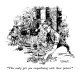"This really gets you empathizing with those pickers." - New Yorker Cartoon Premium Giclee Print by William Hamilton