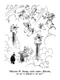 "Malcolm W. Dunlap, violin repairs.  Malcolm, we are so pleased to see you…" - New Yorker Cartoon Premium Giclee Print by George Booth
