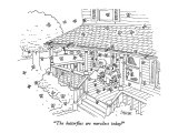 "The butterflies are merciless today!" - New Yorker Cartoon Premium Giclee Print by Jack Ziegler