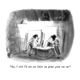 "Gee, I wish I'd met you before my genius grant ran out." - New Yorker Cartoon Premium Giclee Print by Donald Reilly