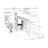 Awning reads "Patrick & Winifred, Arnold & Peggy, Henry & Claudia, Oliver … - New Yorker Cartoon Premium Giclee Print by Everett Opie
