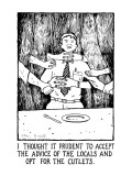 I Thought It Prudent To Accept The Advice Of The Locals And Opt For The Cu… - New Yorker Cartoon Premium Giclee Print by Glen Baxter