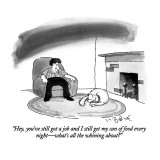 "Hey, you've still got a job and I still get my can of food every night—wh… Premium Giclee Print by W.B. Park