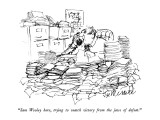 "Sam Wooley here, trying to snatch victory from the jaws of defeat." - New Yorker Cartoon Premium Giclee Print by Joseph Mirachi