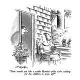 "How would you like a vodka Martini while we're waiting for the children t…" - New Yorker Cartoon Premium Giclee Print by Henry Martin