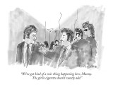 "We've got kind of a noir thing happening here, Manny.  The girlie cigaret…" - New Yorker Cartoon Premium Giclee Print by Michael Crawford