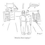 "Attention, Kmart employees." - New Yorker Cartoon Premium Giclee Print by Michael Shaw