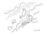 Zeus throws 'Y' '2' and 'K' down from clouds.  Refers to the Year 2000 com… - New Yorker Cartoon Premium Giclee Print by Mick Stevens