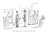 "What might you have written that I might say I've read?" - New Yorker Cartoon Premium Giclee Print by Mick Stevens