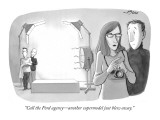 "Call the Ford agency—another supermodel just blew away." - New Yorker Cartoon Premium Giclee Print by Harry Bliss