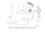 "This is so unexpected—I didn't even prepare a speech." - New Yorker Cartoon Premium Giclee Print by Alex Gregory