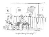 "Good fences make good marriages." - New Yorker Cartoon Premium Giclee Print by Mick Stevens