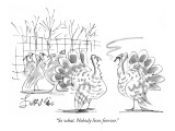 "So what. Nobody lives forever." - New Yorker Cartoon Premium Giclee Print by Edward Frascino