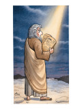 Moses looks glumly at his stone tablets, which say "1040"on them. - New Yorker Cartoon Premium Giclee Print by Harry Bliss