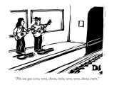 "This one goes verse, verse, chorus, train; verse, verse, chorus, train." - New Yorker Cartoon Premium Giclee Print by Drew Dernavich