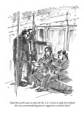"And then you'll want to take the No. 2 or 3 train to right here behind th…" - New Yorker Cartoon Premium Giclee Print by Michael Crawford