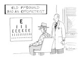 Old MacDonald Had An Optometrist - New Yorker Cartoon Premium Giclee Print by Leo Cullum