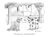 "I bit someone once.  It tasted like chicken." - New Yorker Cartoon Premium Giclee Print by Leo Cullum