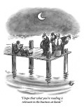"I hope that what you're reading is relevant to the business at hand." - New Yorker Cartoon Premium Giclee Print by Frank Cotham