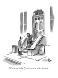 "I'd invite you up, but I'm trying to preserve the crime scene." - New Yorker Cartoon Premium Giclee Print by Frank Cotham