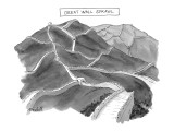"Great Wall Sprawl" - New Yorker Cartoon Premium Giclee Print by Marshall Hopkins