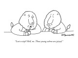 "Lost a step? Hell, no. Those young zebras are juiced." - New Yorker Cartoon Premium Giclee Print by Charles Barsotti