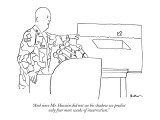 "And since Mr. Hussein did not see his shadow we predict only four more we…" - New Yorker Cartoon Premium Giclee Print by Michael Shaw