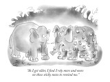 "As I get older, I find I rely more and more on these sticky notes to remi…" - New Yorker Cartoon Premium Giclee Print by Arnie Levin