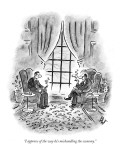 "I approve of the way he's mishandling the economy." - New Yorker Cartoon Premium Giclee Print by Frank Cotham
