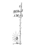 cartoon telephone pole