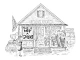 Sign on 'Floyd's Store' reads, 'This Is Not A Gallery.' - New Yorker Cartoon Premium Giclee Print by Edward Koren