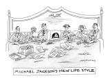 Michael Jackson in bed with numerous lawyers. - New Yorker Cartoon Premium Giclee Print by Mick Stevens