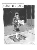 Fendi Bag Lady' - New Yorker Cartoon Premium Giclee Print by Marisa Acocella Marchetto