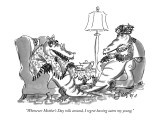 "Whenever Mother's Day rolls around, I regret having eaten my young." - New Yorker Cartoon Premium Giclee Print by Edward Frascino