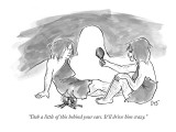 "Dab a little of this behind your ears. It'll drive him crazy." - New Yorker Cartoon Premium Giclee Print by Carolita Johnson