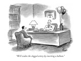 "We'll widen the clogged artery by inserting a balloon." - New Yorker Cartoon Premium Giclee Print by Frank Cotham