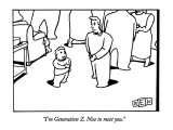 "I'm Generation Z. Nice to meet you." - New Yorker Cartoon Premium Giclee Print by Bruce Eric Kaplan