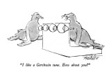 "I like a Gershwin tune.  How about you?" - New Yorker Cartoon Premium Giclee Print by Mischa Richter