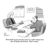 "Some people say you can't put a price on a wife's twenty-seven years of l…" - New Yorker Cartoon Premium Giclee Print by Leo Cullum