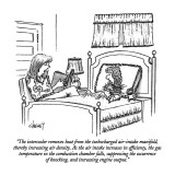 "The intercooler removes heat from the turbocharged air-intake manifold, t…" - New Yorker Cartoon Premium Giclee Print by Tom Cheney