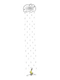 Chicken being rained on. - New Yorker Cartoon Premium Giclee Print by George Booth