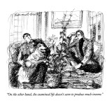"On the other hand, the examined life doesn't seem to produce much income.…" - New Yorker Cartoon Premium Giclee Print by Edward Sorel