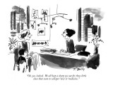 "Oh, yes, indeed.  We all keep a sharp eye out for those little clues that…" - New Yorker Cartoon Premium Giclee Print by Donald Reilly