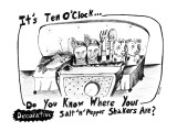 It's Ten O'Clock Do You Know Where Your Salt 'n' Pepper Shakers Are? - New Yorker Cartoon Premium Giclee Print by Stephanie Skalisky