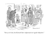 "Sorry we're late, but Kenneth Starr subpoenaed our regular babysitter." - New Yorker Cartoon Premium Giclee Print by Danny Shanahan