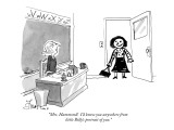 "Mrs. Hammond!  I'd know you anywhere from little Billy's portrait of you.…" - New Yorker Cartoon Premium Giclee Print by Edward Frascino