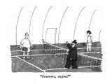 "Insurance, anyone?" - New Yorker Cartoon Premium Giclee Print by Mick Stevens